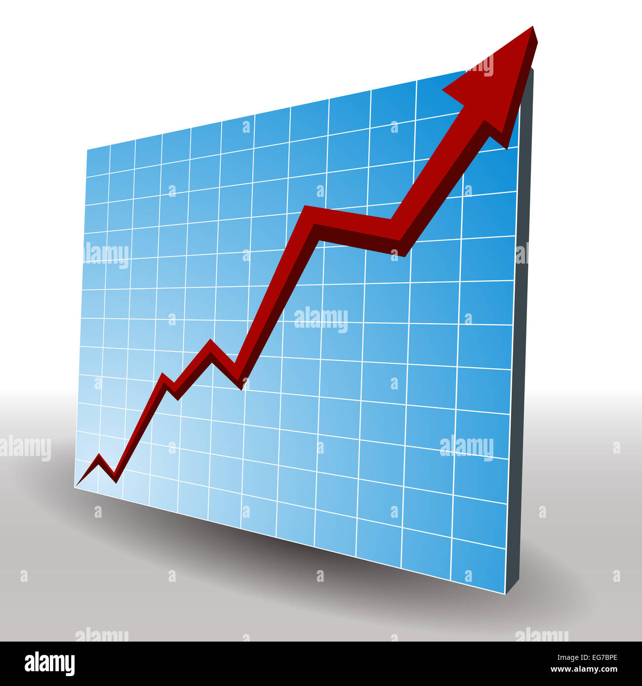 L'image d'une ligne de profit 3d chart. Banque D'Images