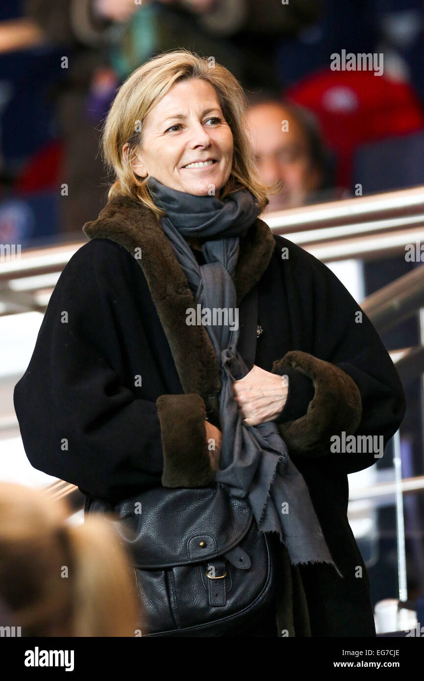 Claire Chazal - 17.02.2015 - Paris Saint Germain / Chelsea - 1/8Finale aller Ligue des Champions.Photo : Haedrich / Visual / Icon Sport. Banque D'Images