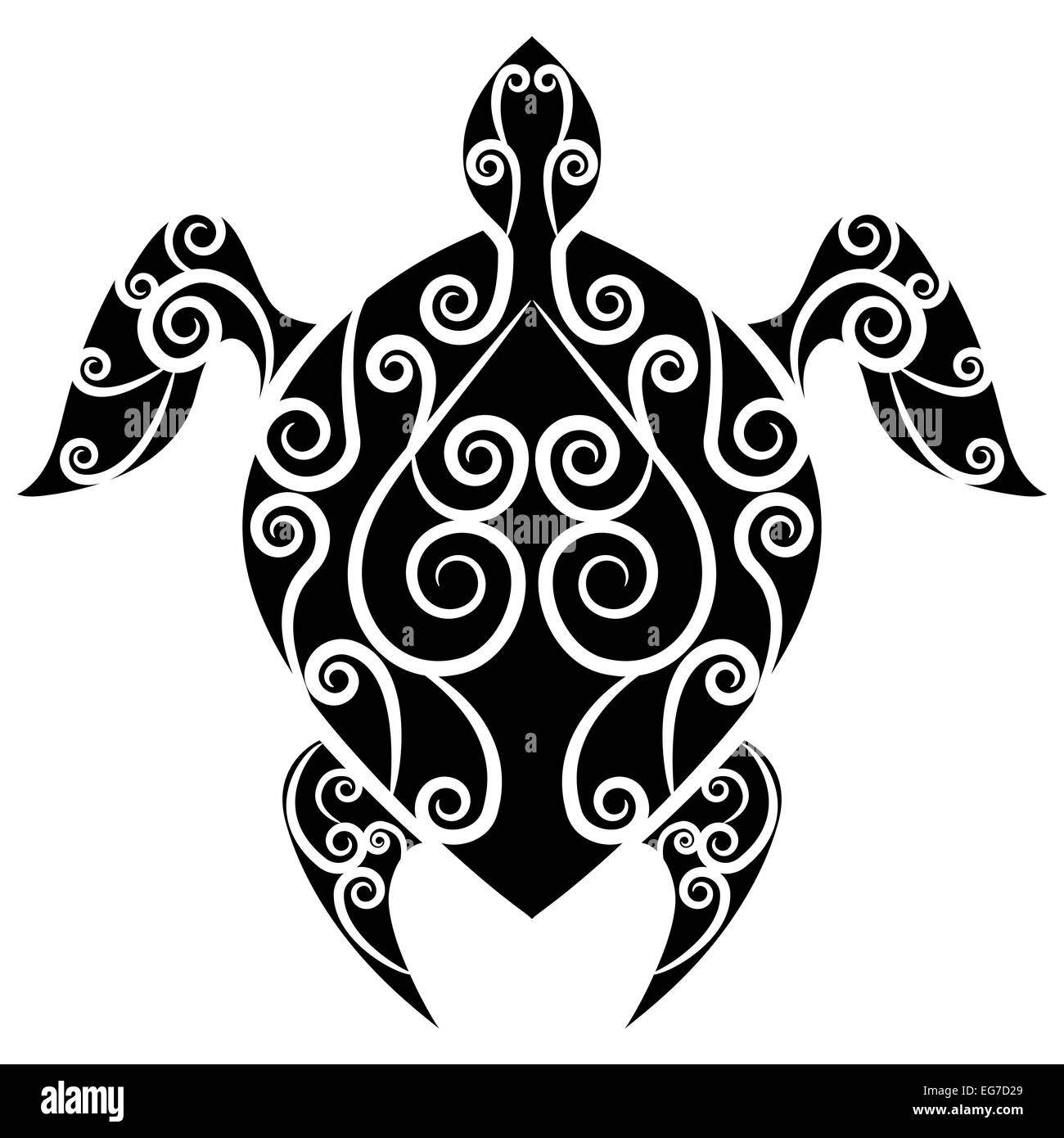 Une image d'une tortue tatouage de turbulences. Banque D'Images