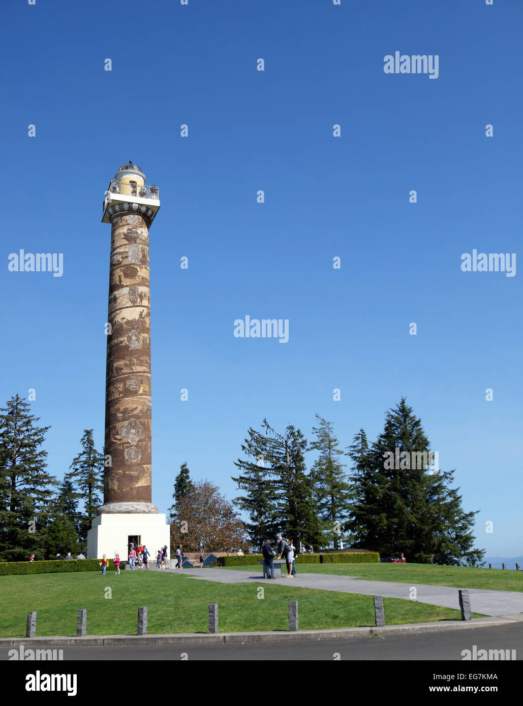 Dans la colonne l'Astoria Astoria dans l'Oregon. Banque D'Images