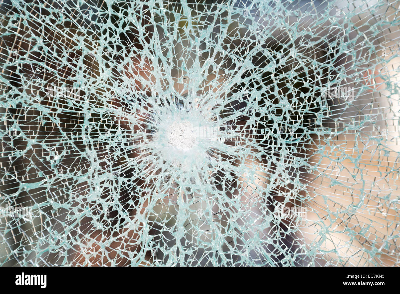 Photo d'une fenêtre qui a été vandalisé Banque D'Images