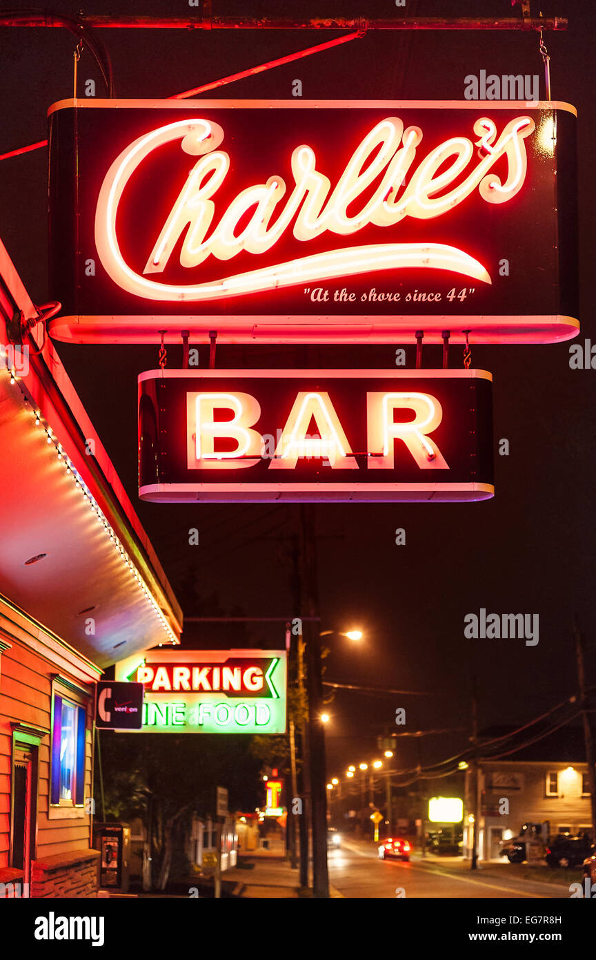 Bar Charlies, Somers Point, New Jersey, USA Banque D'Images