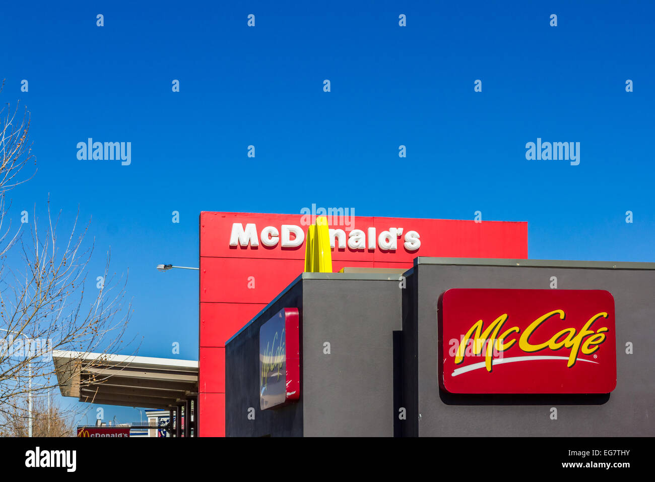 Un restaurant Mcdonald's, Canberra, ACT, Australie. Banque D'Images