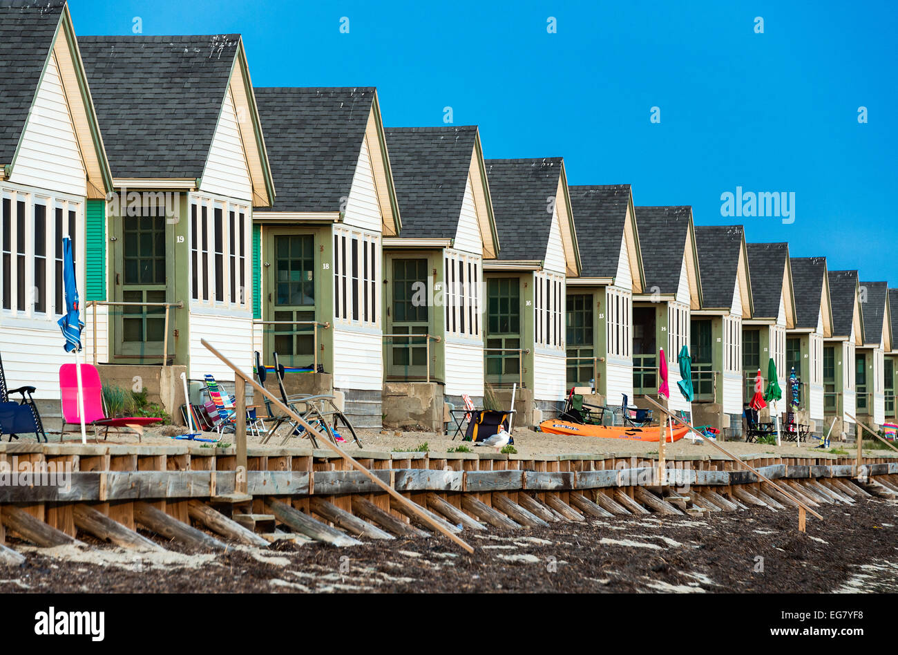 Location de chalets au bord de l'eau, Truro, Cape Cod, Massachusetts, USA Banque D'Images