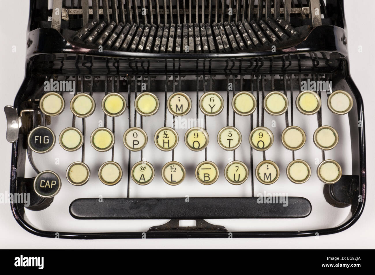 Touches de machines à écrire anciennes réarrangées pour dire mon ALBUM PHOTO Banque D'Images