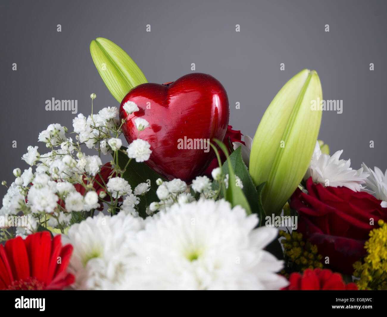 , Bouquet de fleurs, fleurs, parti, valentine's day , l'amour , amour , famille , daisy , rose, blanc, rouge , passion Banque D'Images