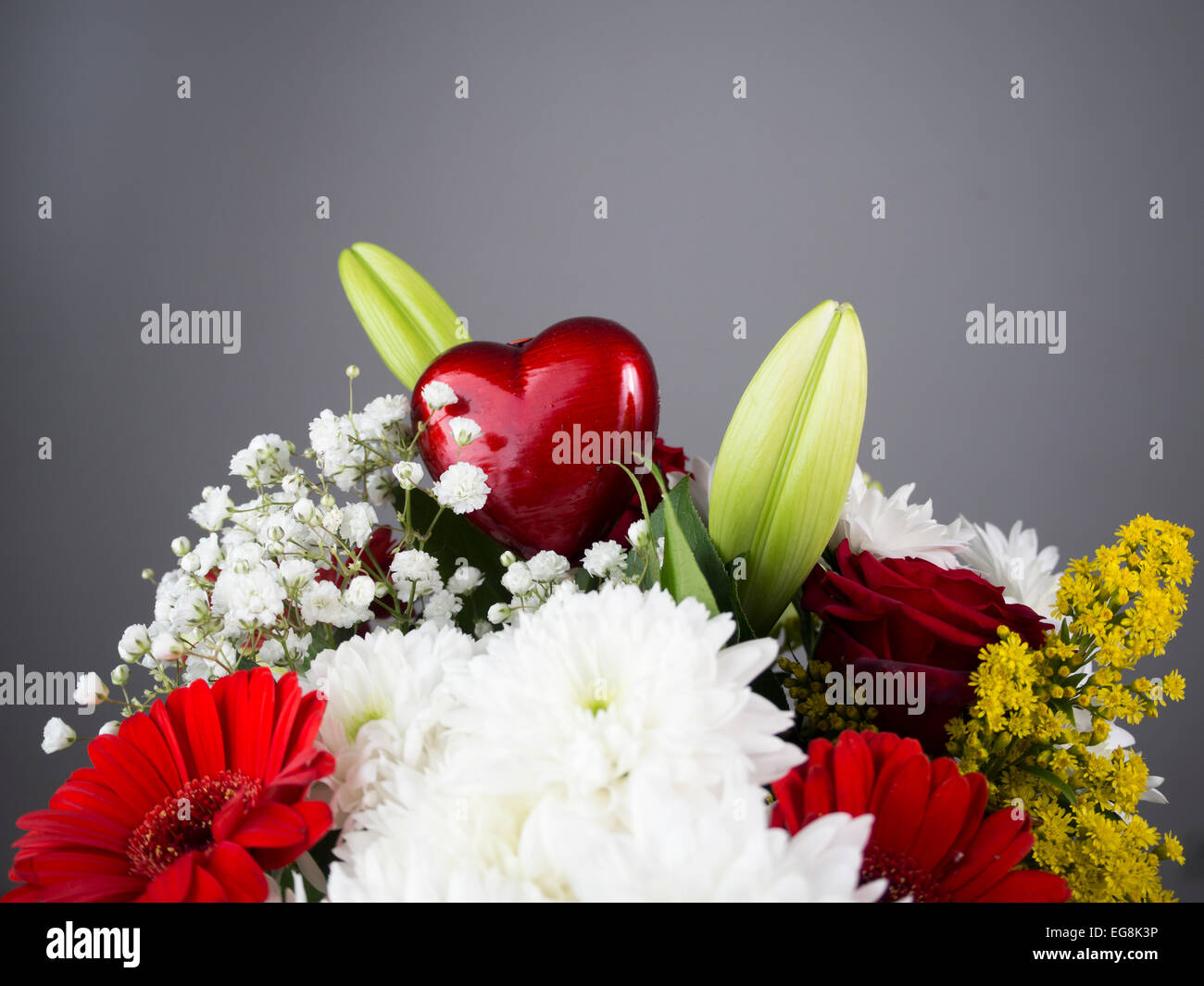 , Bouquet de fleurs, fleurs, parti, valentine's day , l'amour , amour , famille , daisy , rose, blanc, rouge , passion Banque D'Images