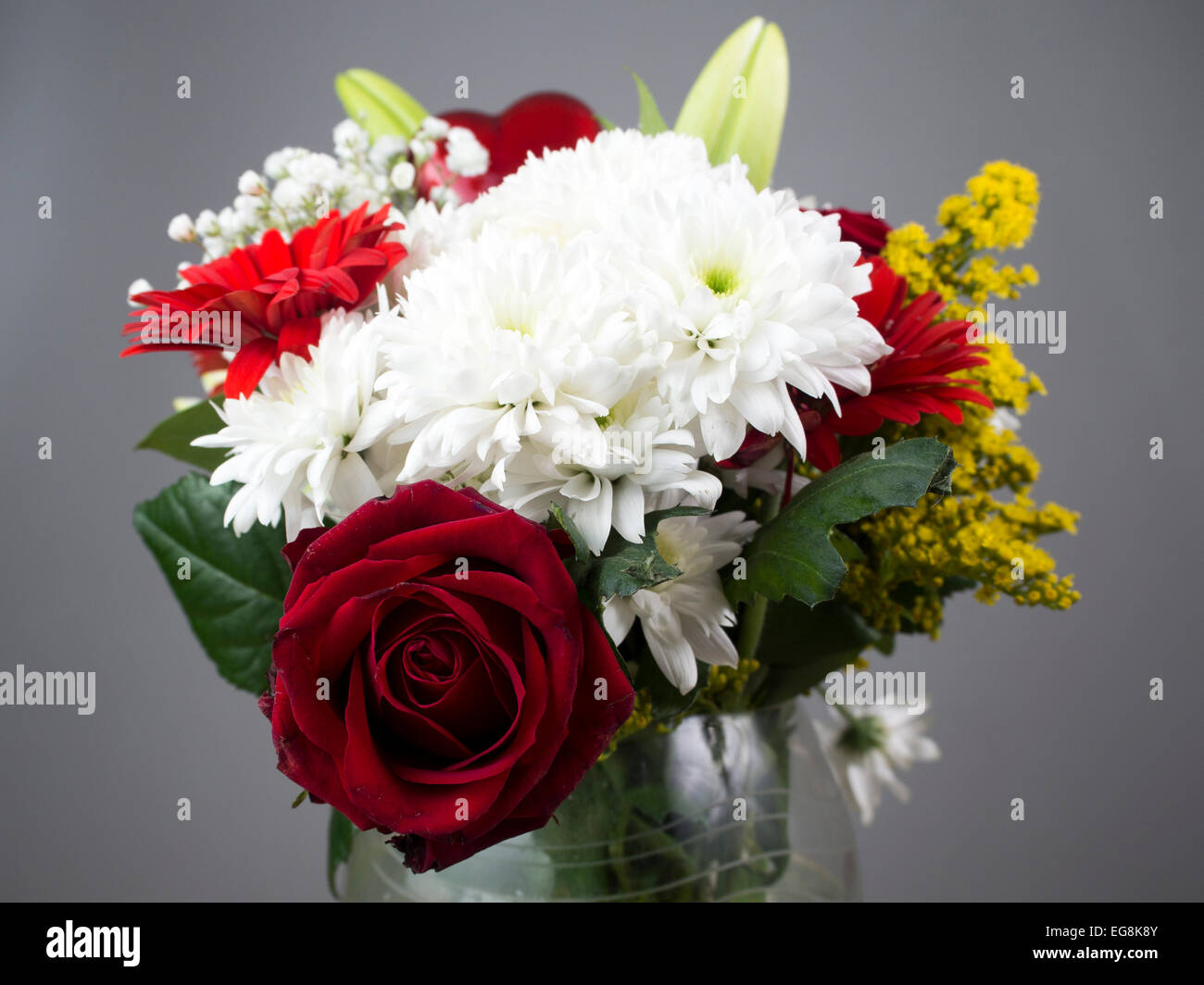 , Bouquet de fleurs, fleurs, parti, valentine's day , l'amour , amour , famille , daisy , rose, blanc, rouge , passion Banque D'Images