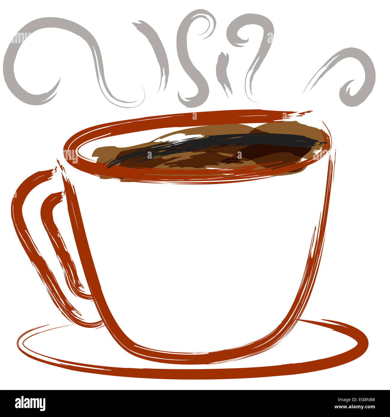 L'image d'une tasse de café. Banque D'Images