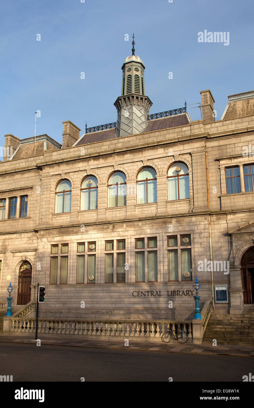 Bâtiment de la Bibliothèque centrale Rosemount Viaduct Aberdeen Banque D'Images