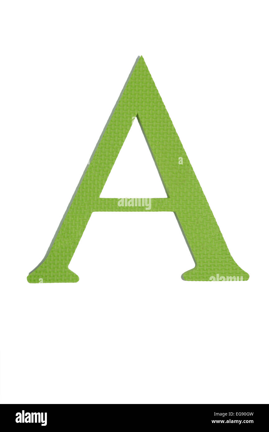 Alphabet grec colorés. Alpha. Green Banque D'Images