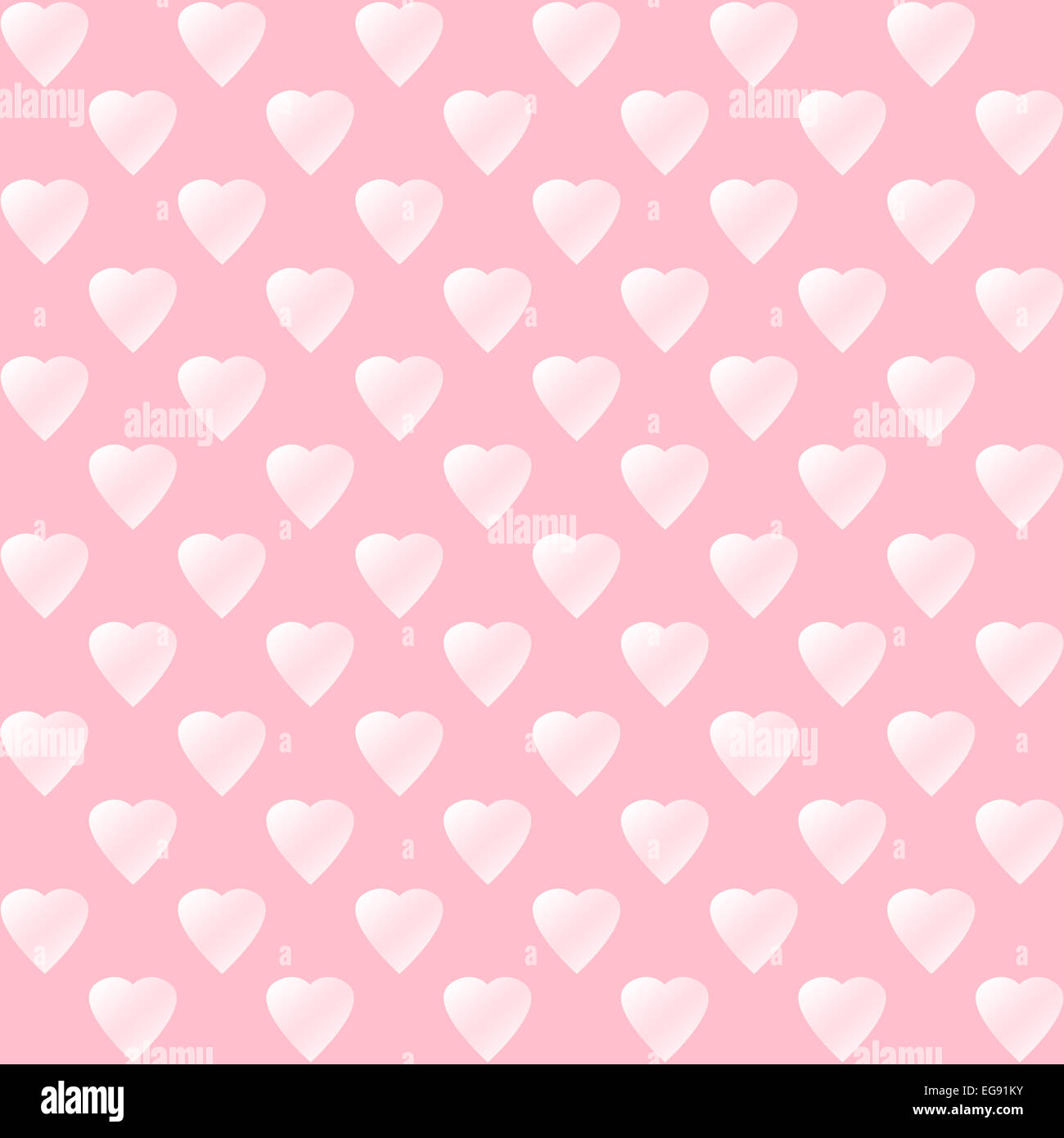 Clair rose coeurs rose, gradient sur un motif de la Saint-Valentin Banque D'Images