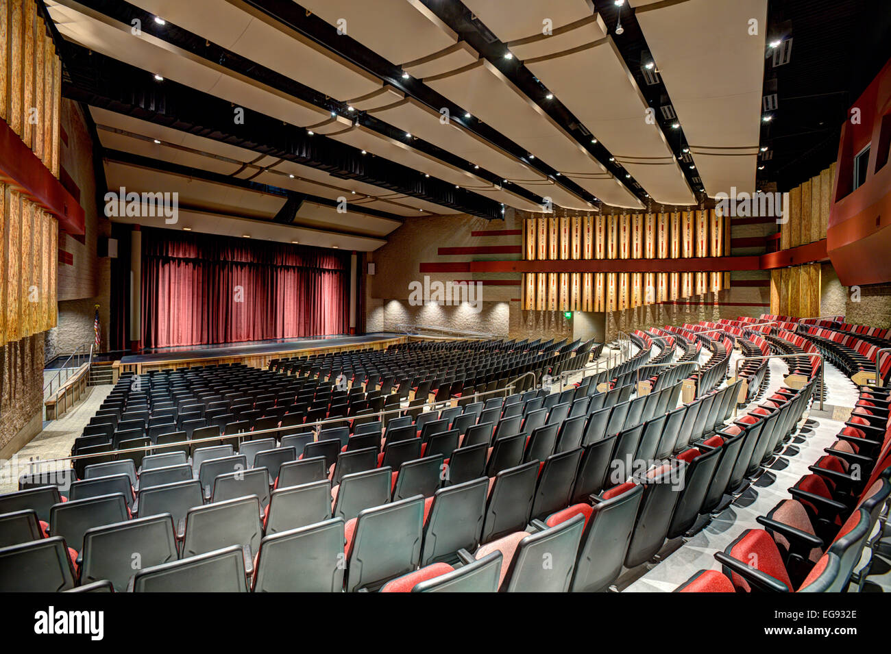 Un théâtre moderne dans une école secondaire Banque D'Images