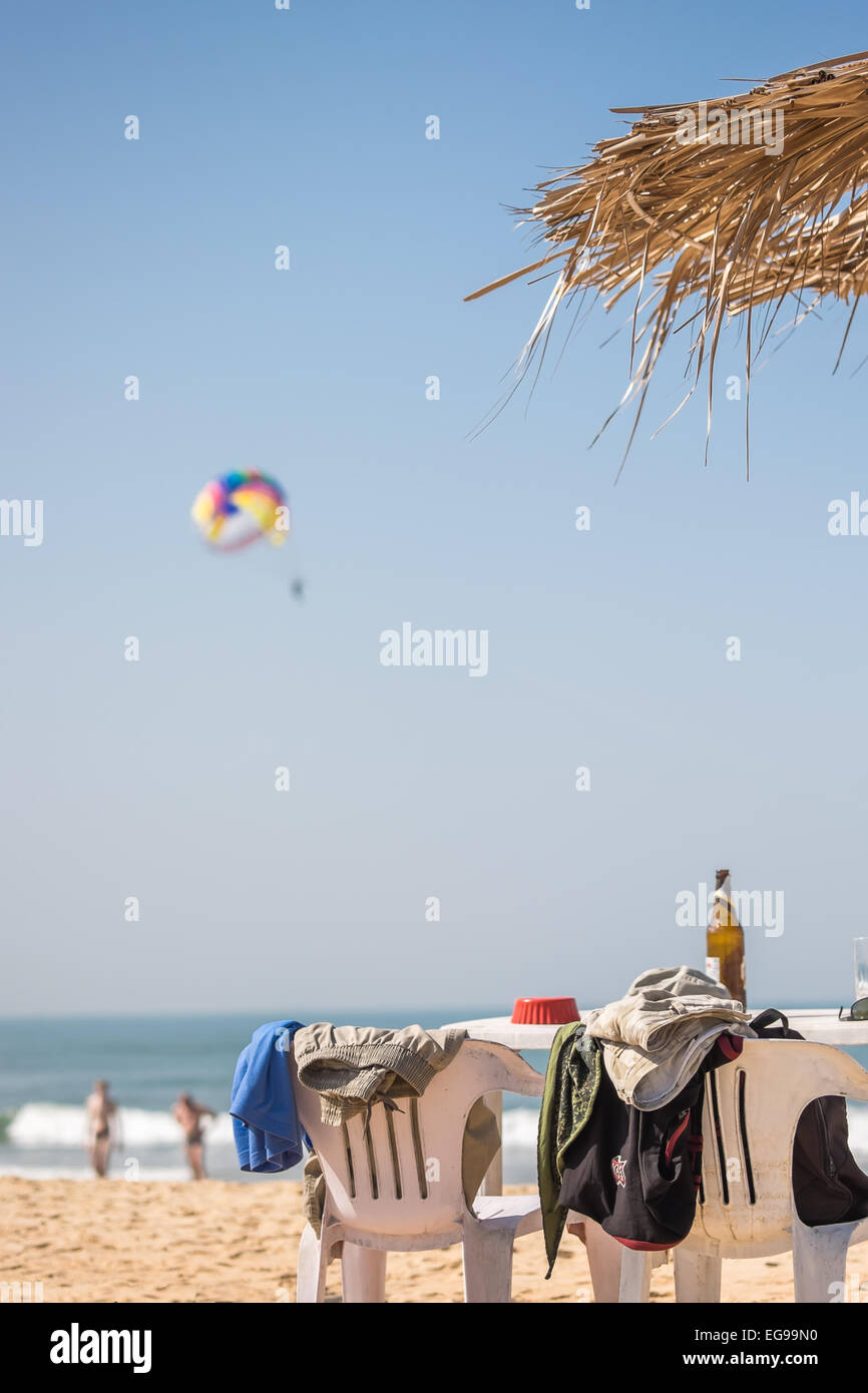 Sur la plage, Majorda Beach, Goa, Inde Banque D'Images