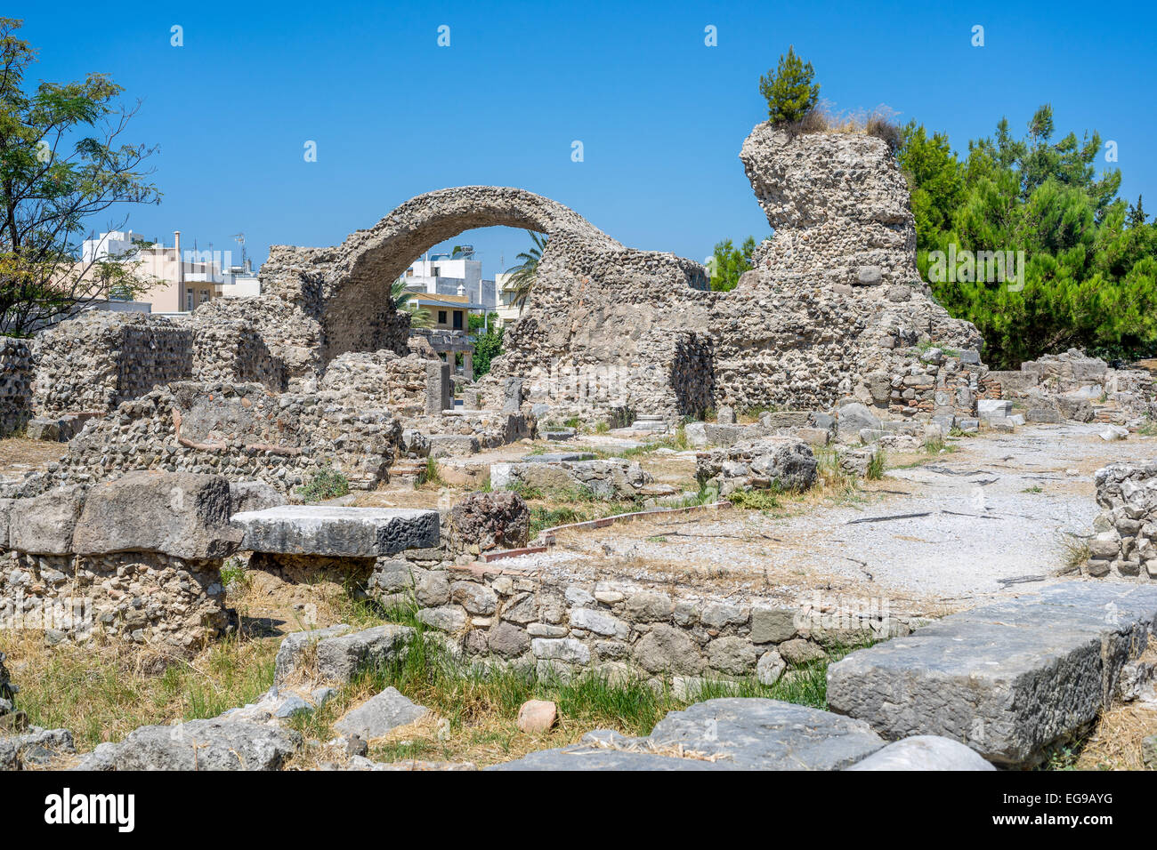 Ancienne ville romaine de Kos Banque D'Images