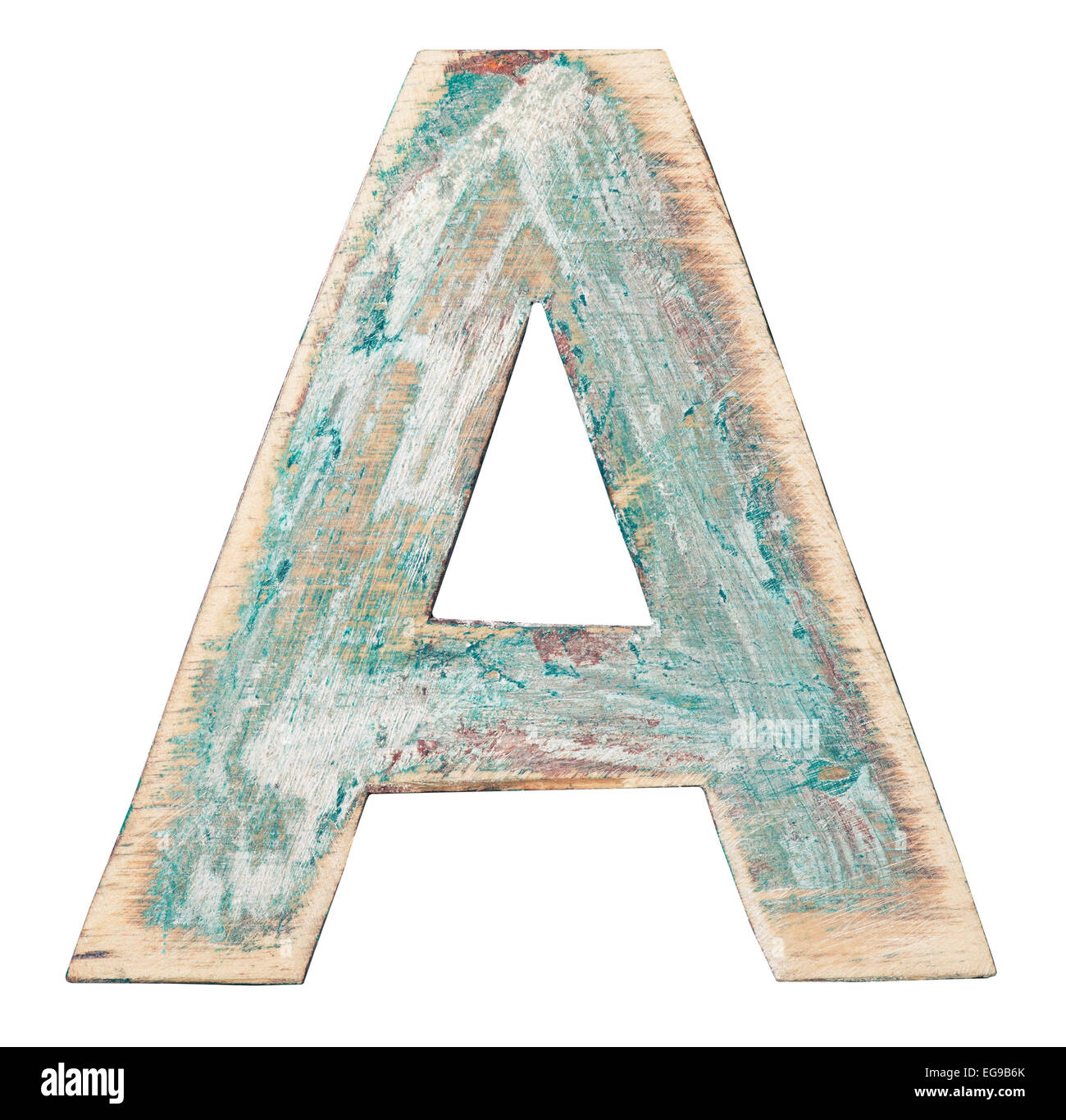 Alphabet en bois peint, lettre A Banque D'Images