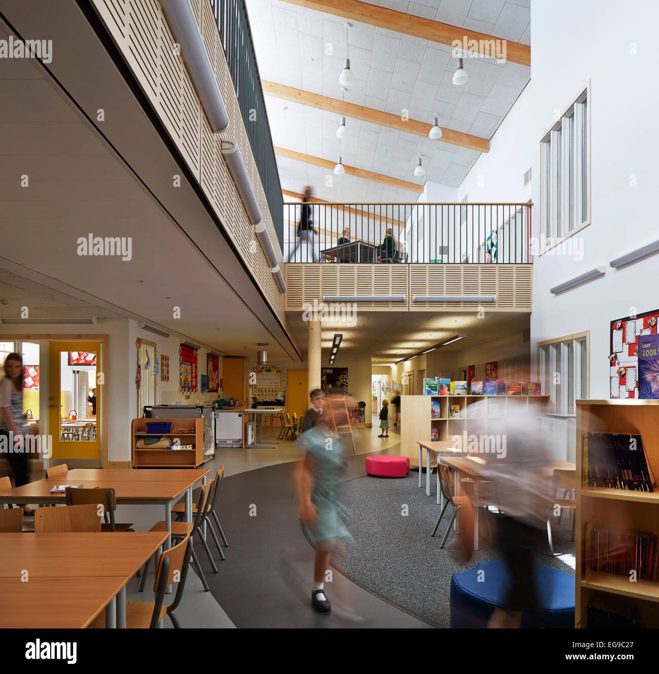 Wilkinson l'école primaire, Wolverhampton, Royaume-Uni. Architecte : Architype Limited, 2014. Banque D'Images