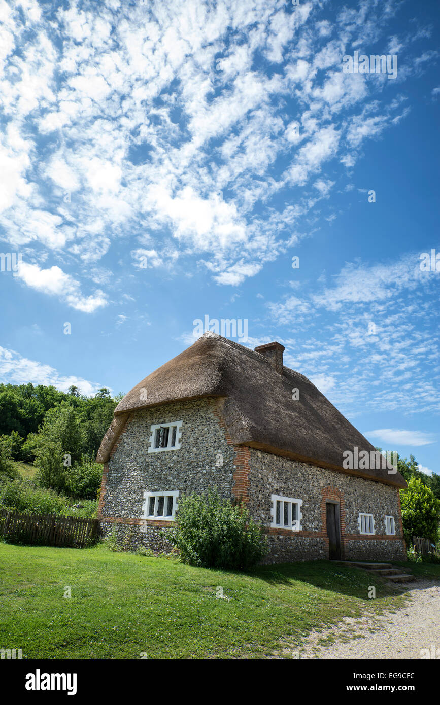 18e siècle home à Weald Open Air Museum. Banque D'Images