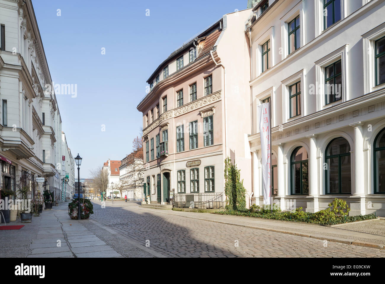 Nikolaiviertel, Poststrasse avec Knoblauchhaus Museum, Berlin, Allemagne Banque D'Images