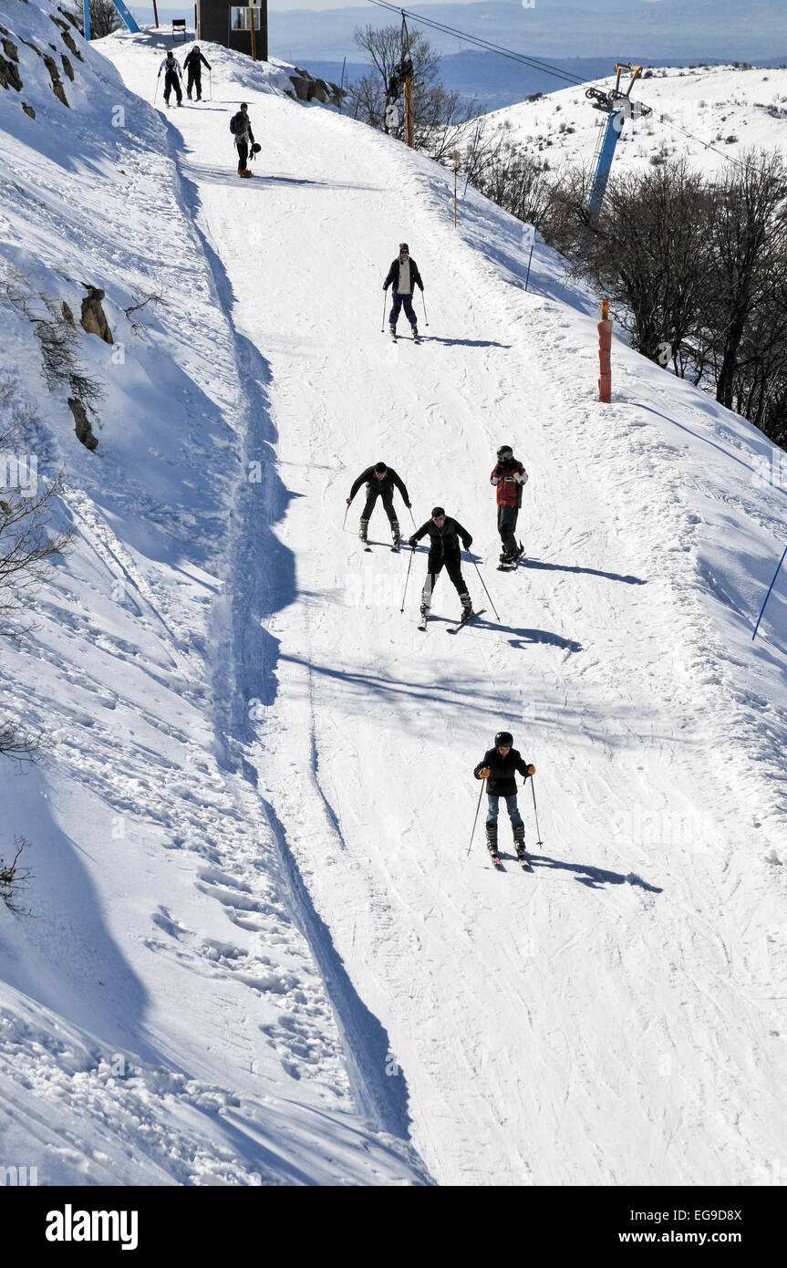 Israël, de l'Hermon Mountain sky resort Banque D'Images