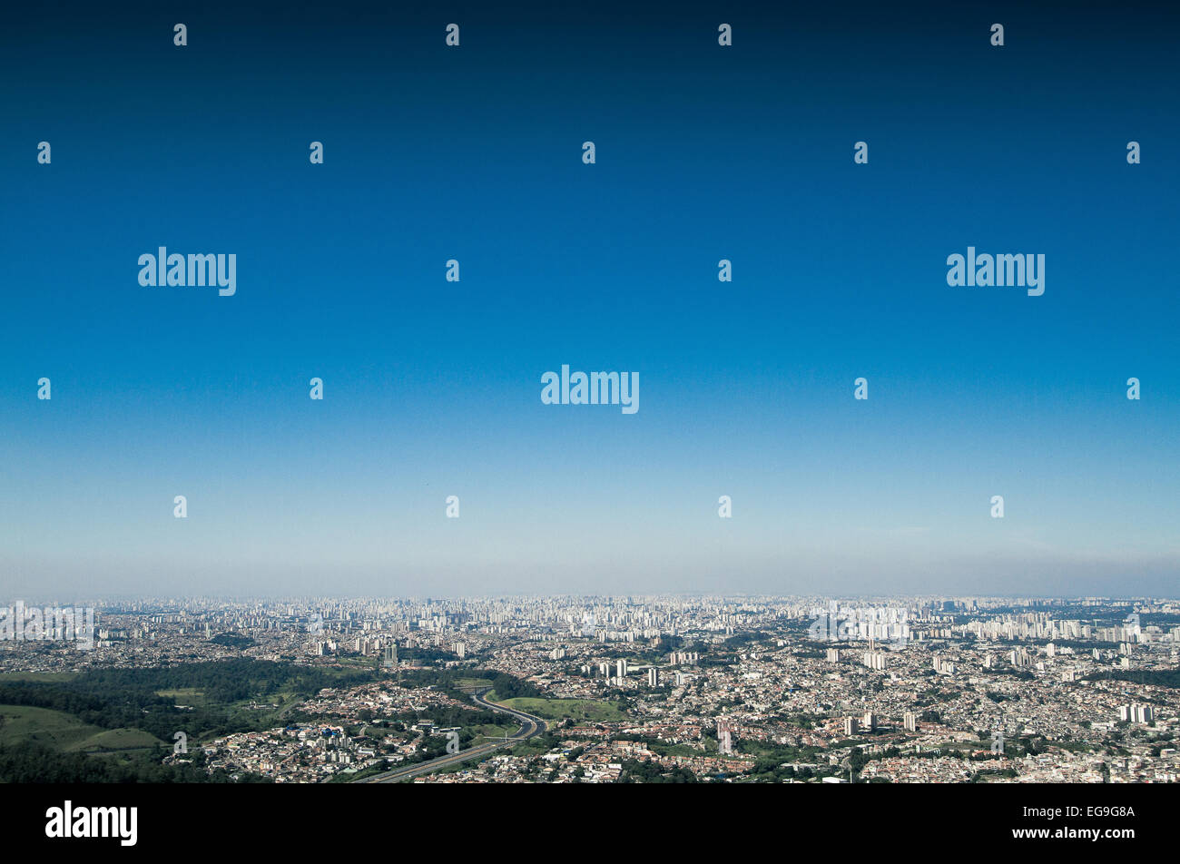 Brésil, Sao Paulo, vue aérienne de la ville Banque D'Images