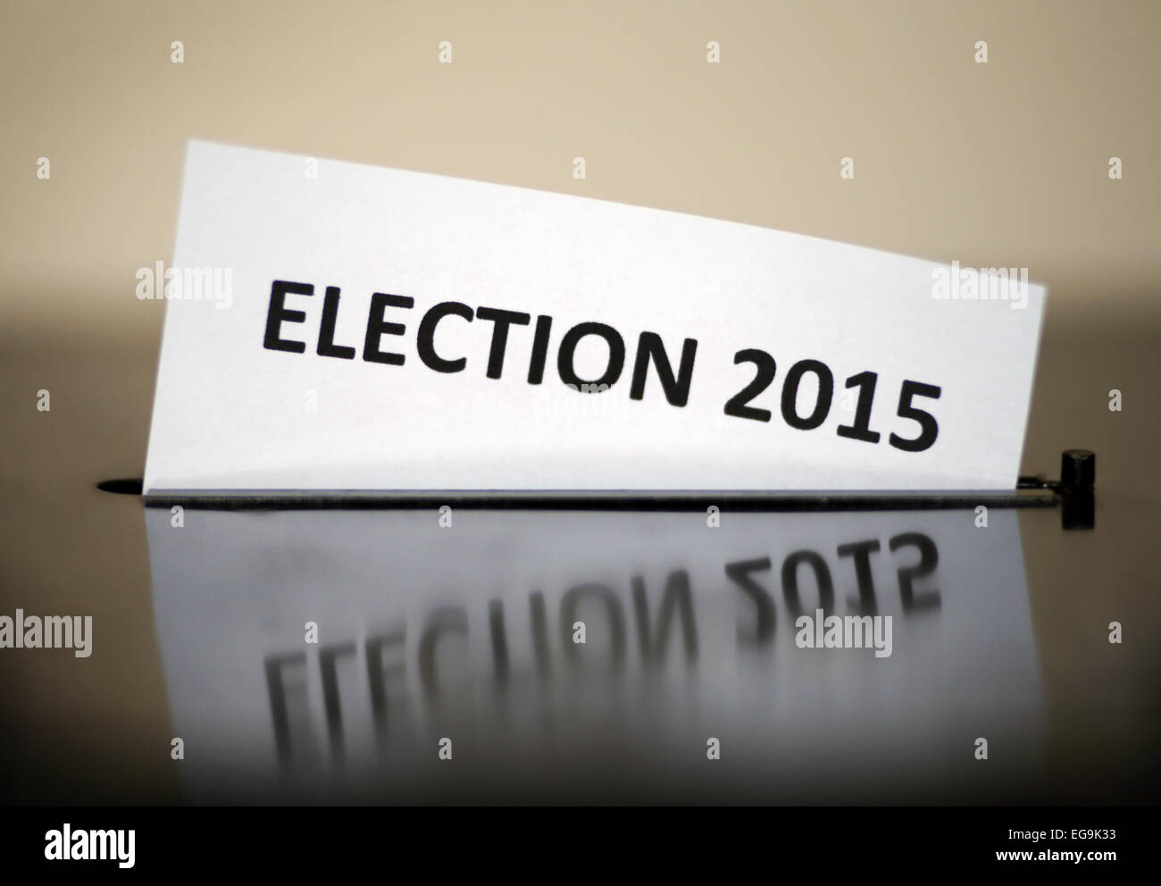 Élection générale 2015 boîte de scrutin. Banque D'Images