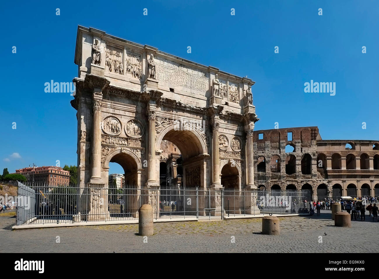 Arc de Constantin Rome Italie IL EU Europe Banque D'Images