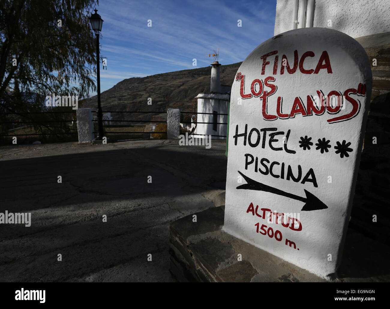 L'hôtel Finca los Llanos Capileira Banque D'Images