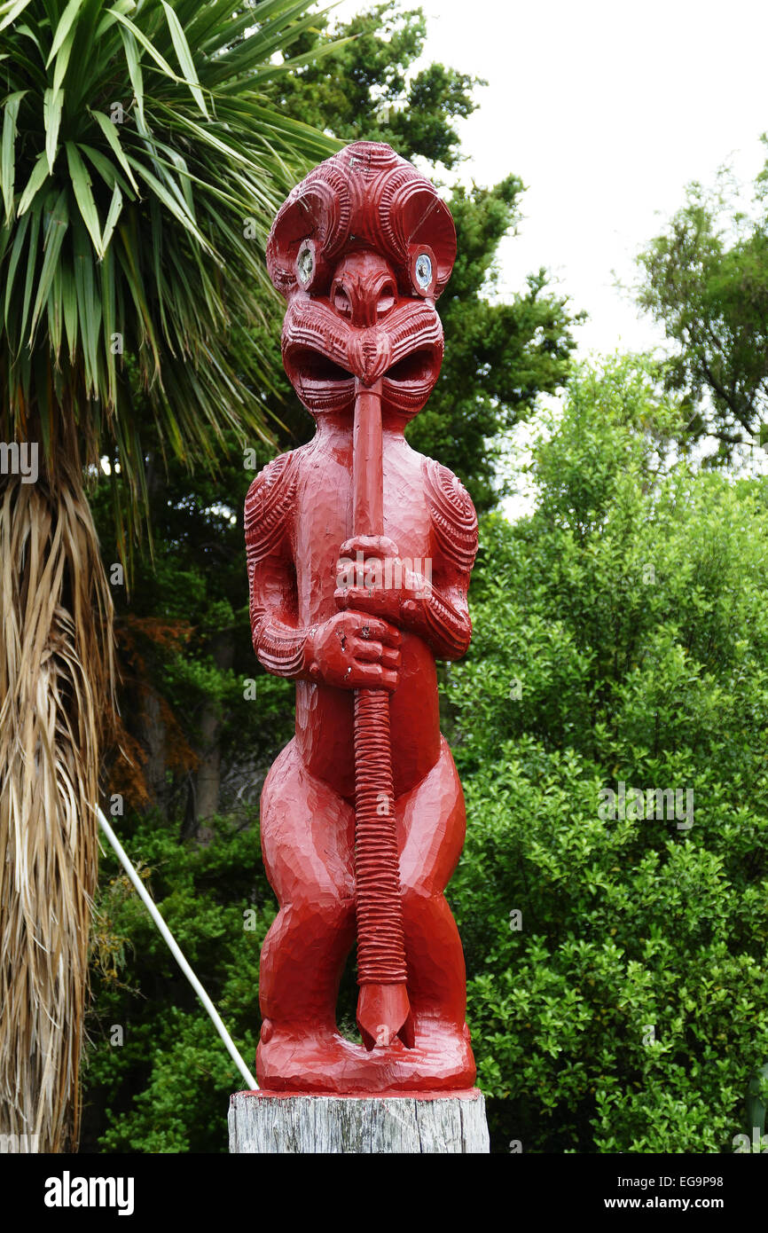 Musée Maori Okains Bay Banque D'Images