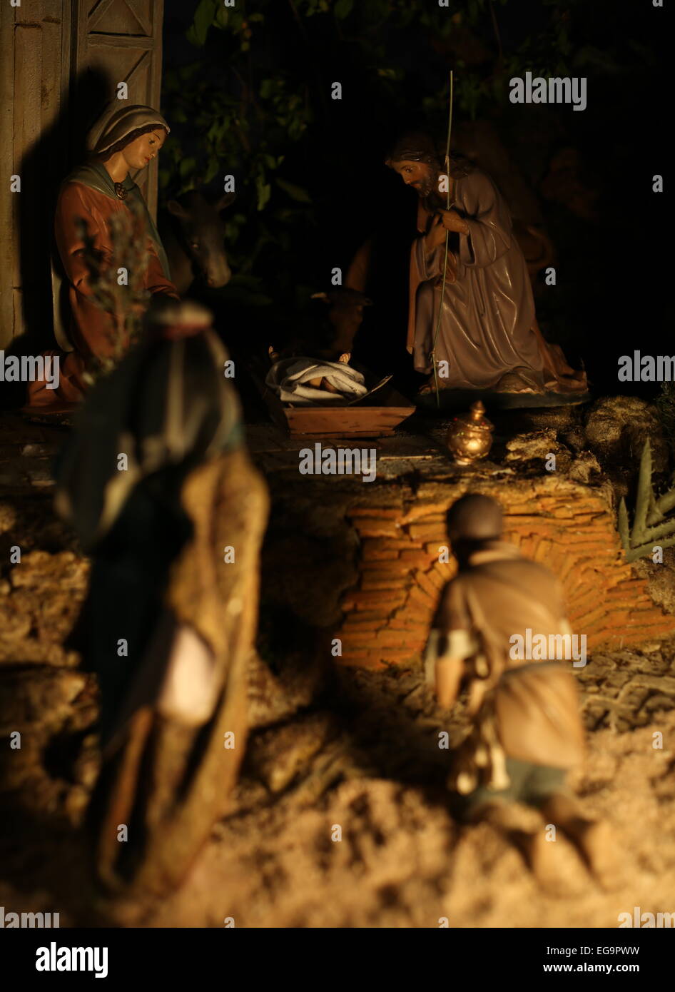 Scène de la nativité, Grenade Banque D'Images