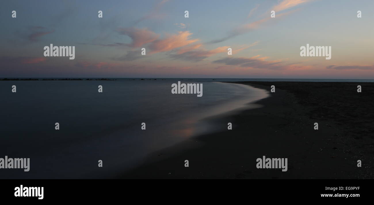 Sunset Beach benalmadena andalousie Banque D'Images