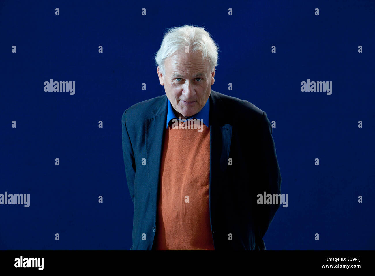 Paul Durcan est un poète irlandais contemporain photgraphed au cours de l'Edinburgh International Book Festival. Banque D'Images