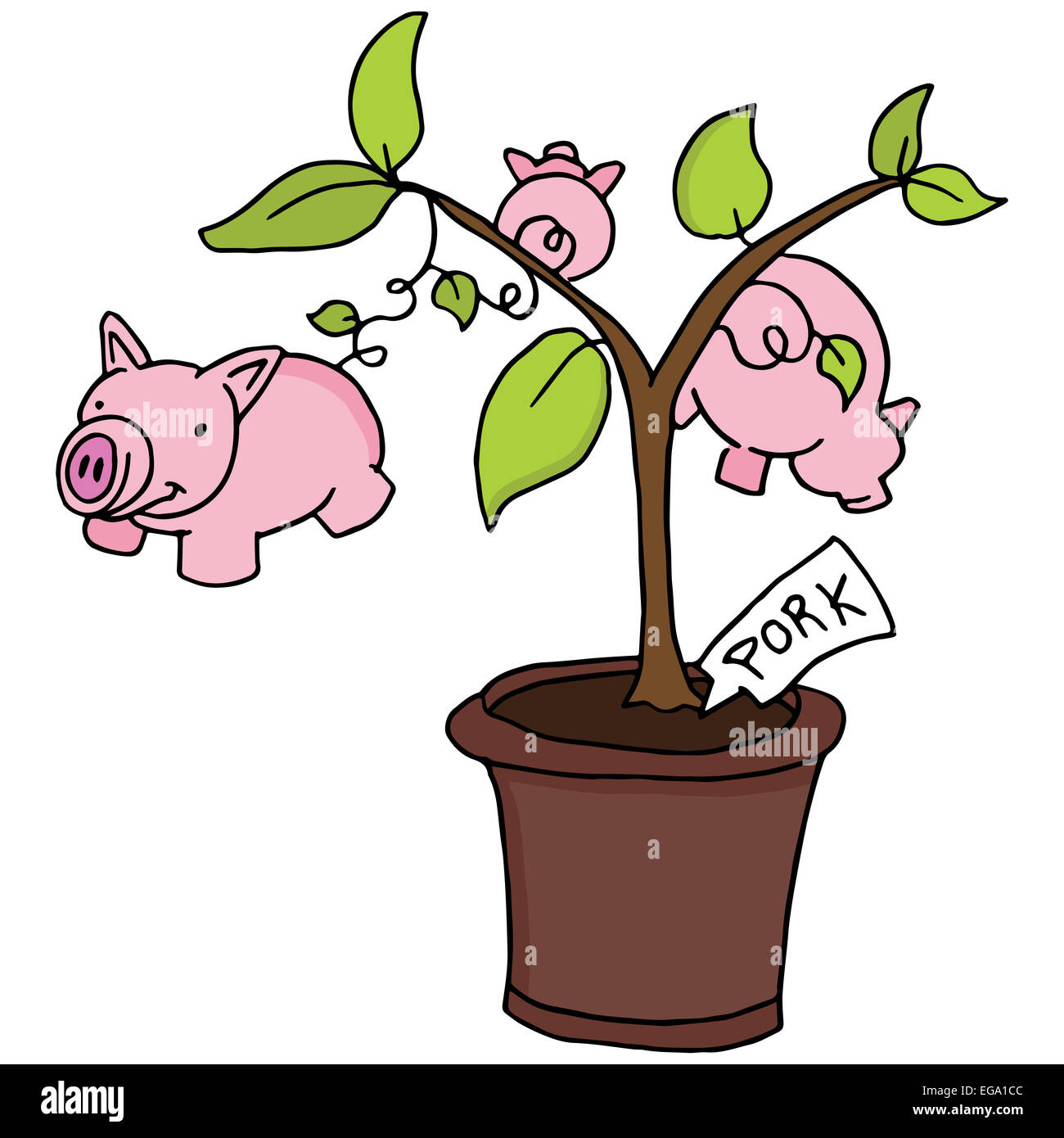 Une image d'un porc de plus en plus centrale. Banque D'Images Une image d'un porc de plus en plus centrale. Banque D'Images