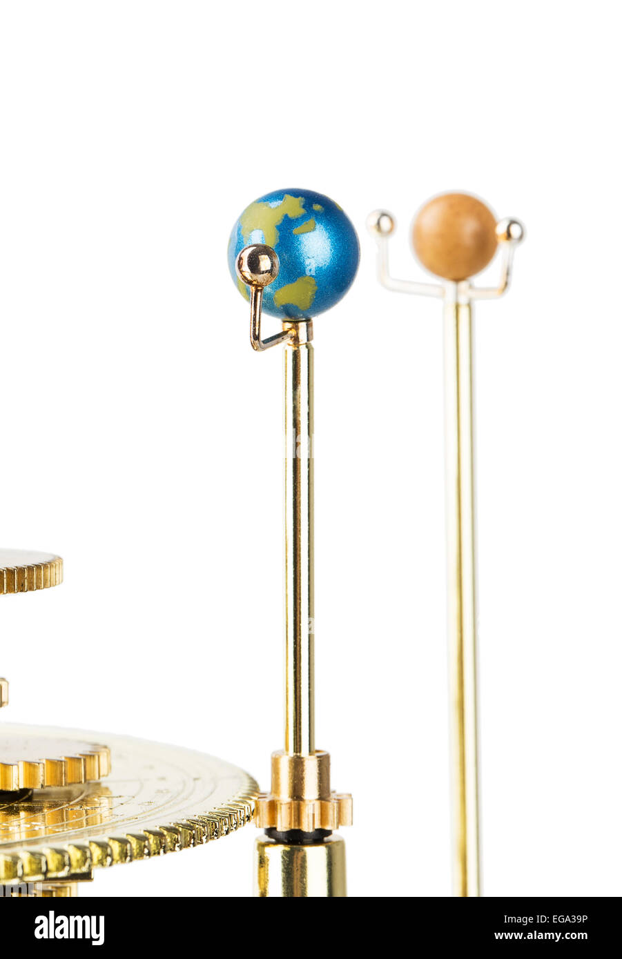 Le modèle de système solaire isolé sur fond blanc Banque D'Images