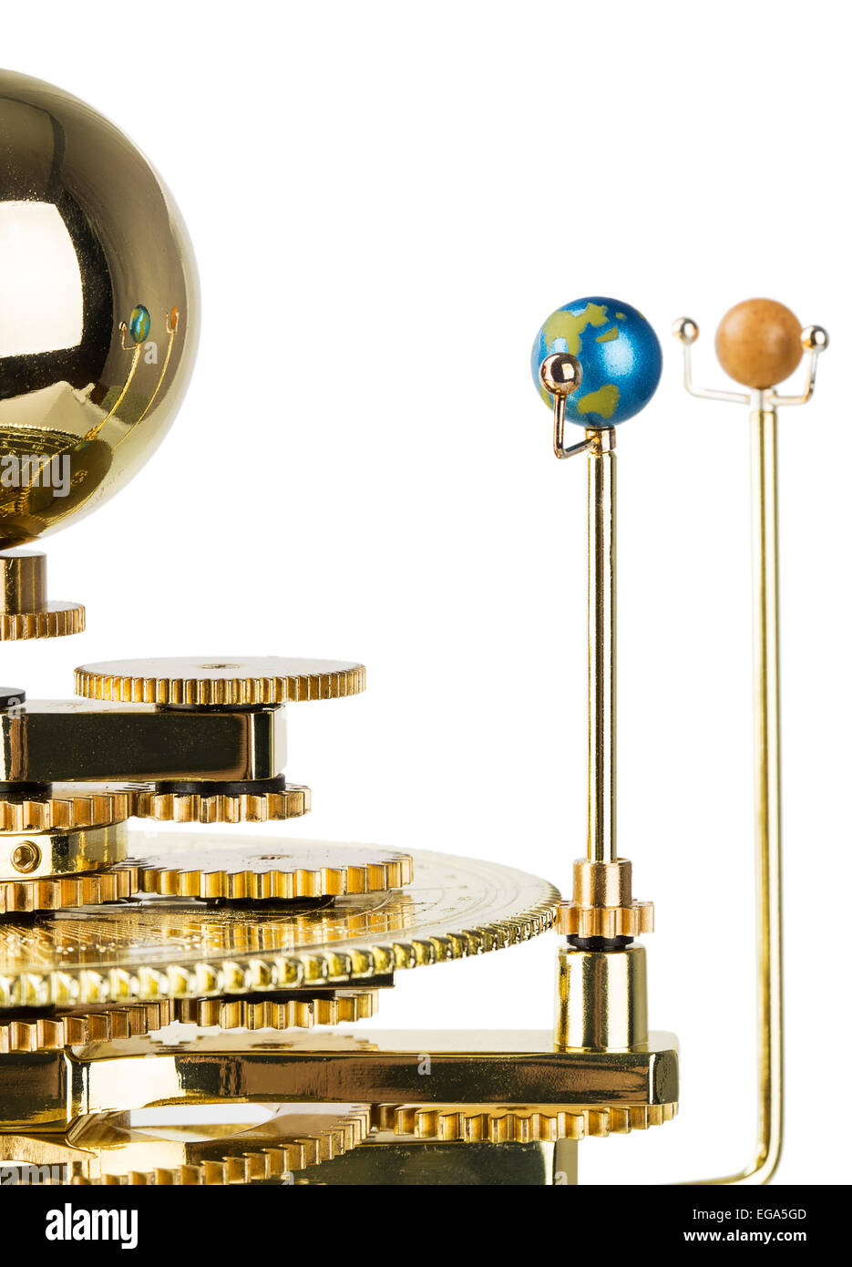 Le modèle de système solaire isolé sur fond blanc Banque D'Images