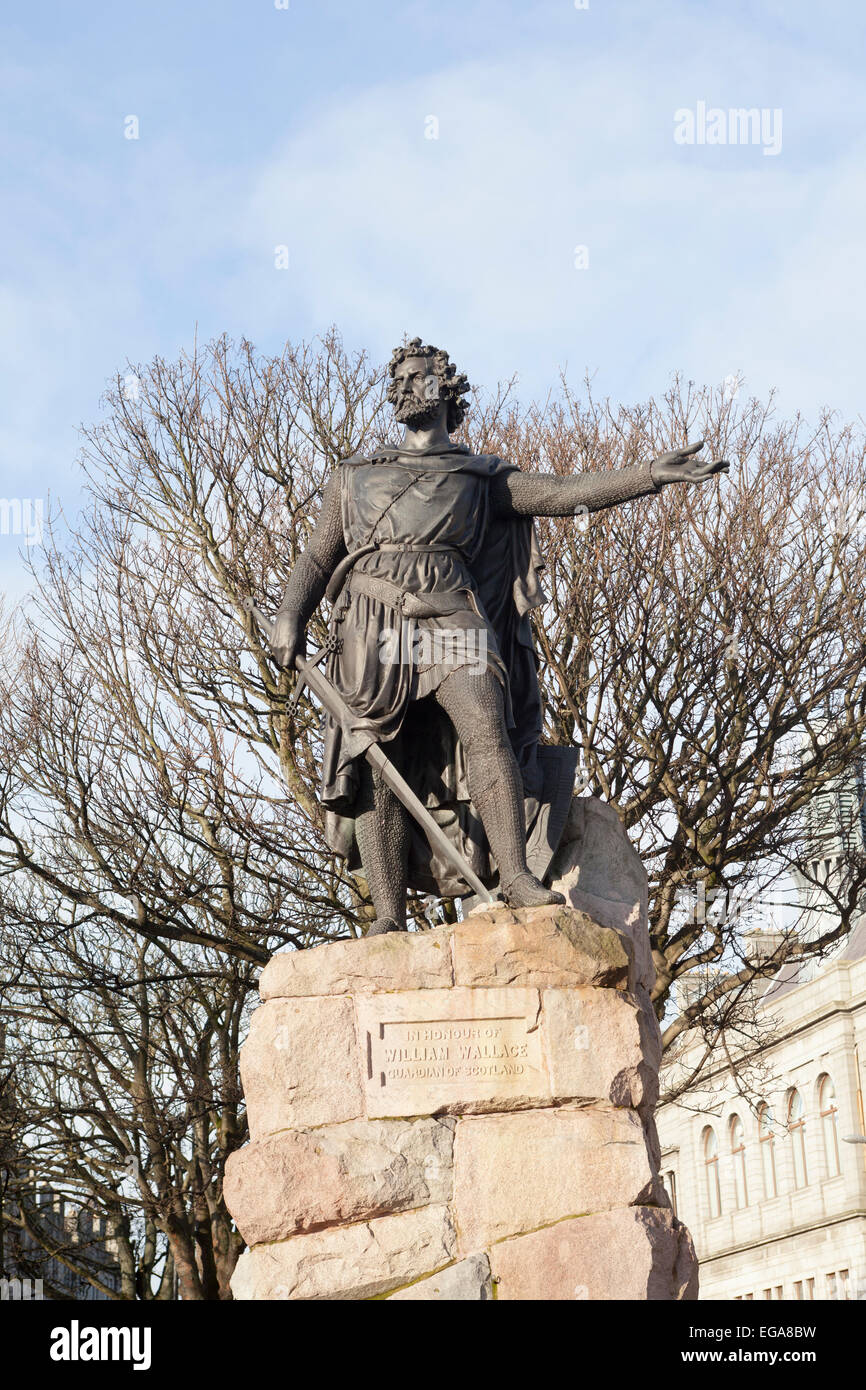 Statue de William Wallace Rosemount Viaduct Aberdeen Banque D'Images