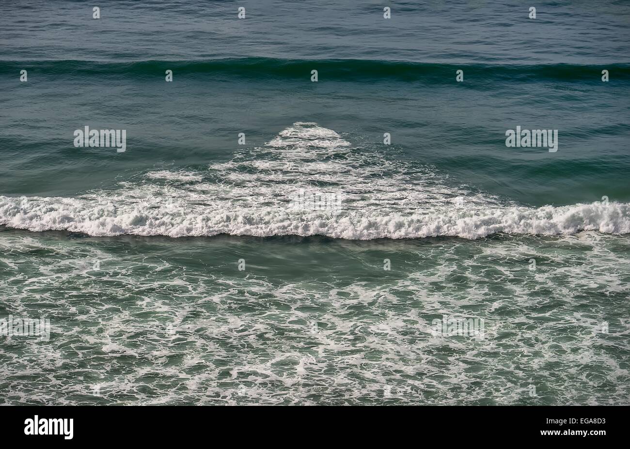 Vague, la rupture, l'eau, la mer, les projections, surf, Effet de texture, Nature, bleu, vert, blanc, Paysage marin Banque D'Images
