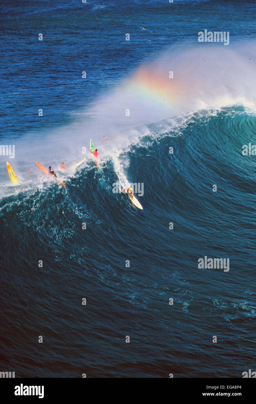 Wind Surf, North Shore, Oahu, Hawaii, Editorial N'utilisez que le modèle ne libération Banque D'Images