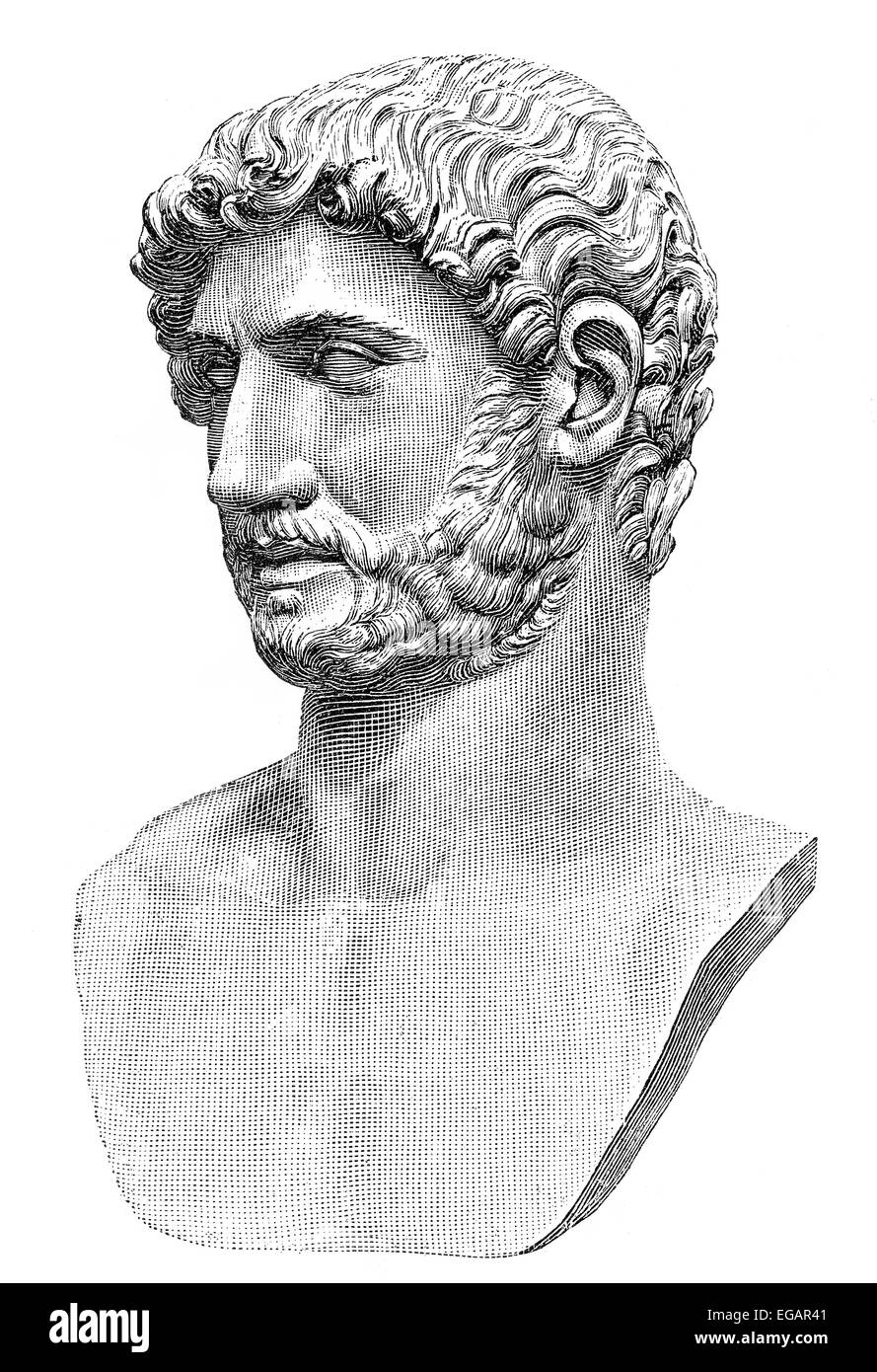 Ou Hadrien Publius Aelius Hadrianus Augustus, 76 - 138, empereur romain de 117 à 138, Banque D'Images