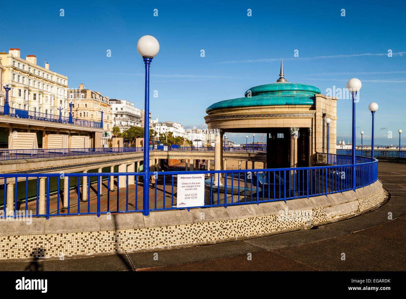 Le kiosque, Eastbourne, Sussex, Angleterre Banque D'Images