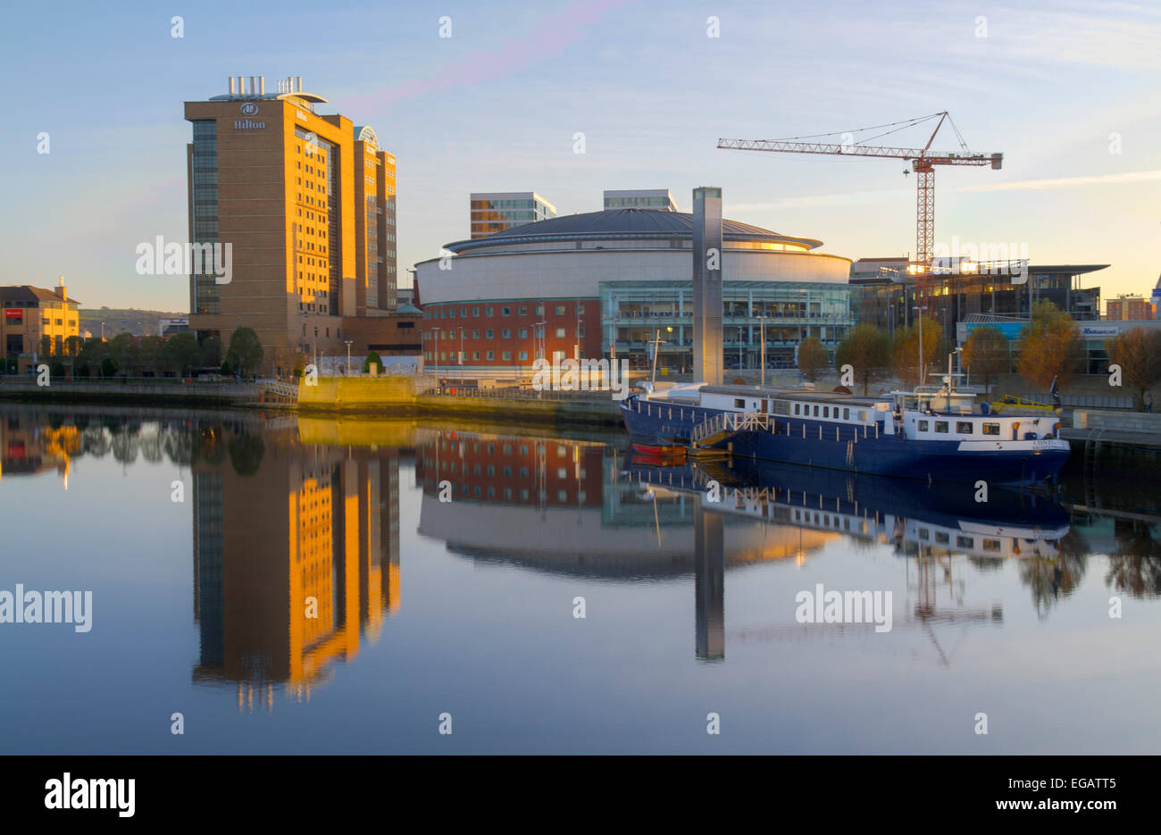 Hôtel Hilton et Waterfront Hotel, Belfast Banque D'Images