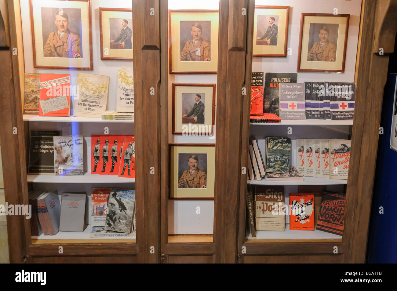 Hitler et d'autres souvenirs nazis dans l'usine d'Oskar Schlindler, Cracovie Banque D'Images