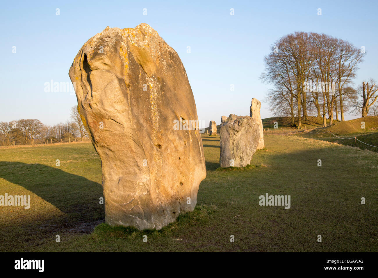 Avebury Stone Circle et néolithique henge, Wiltshire, Angleterre Banque D'Images