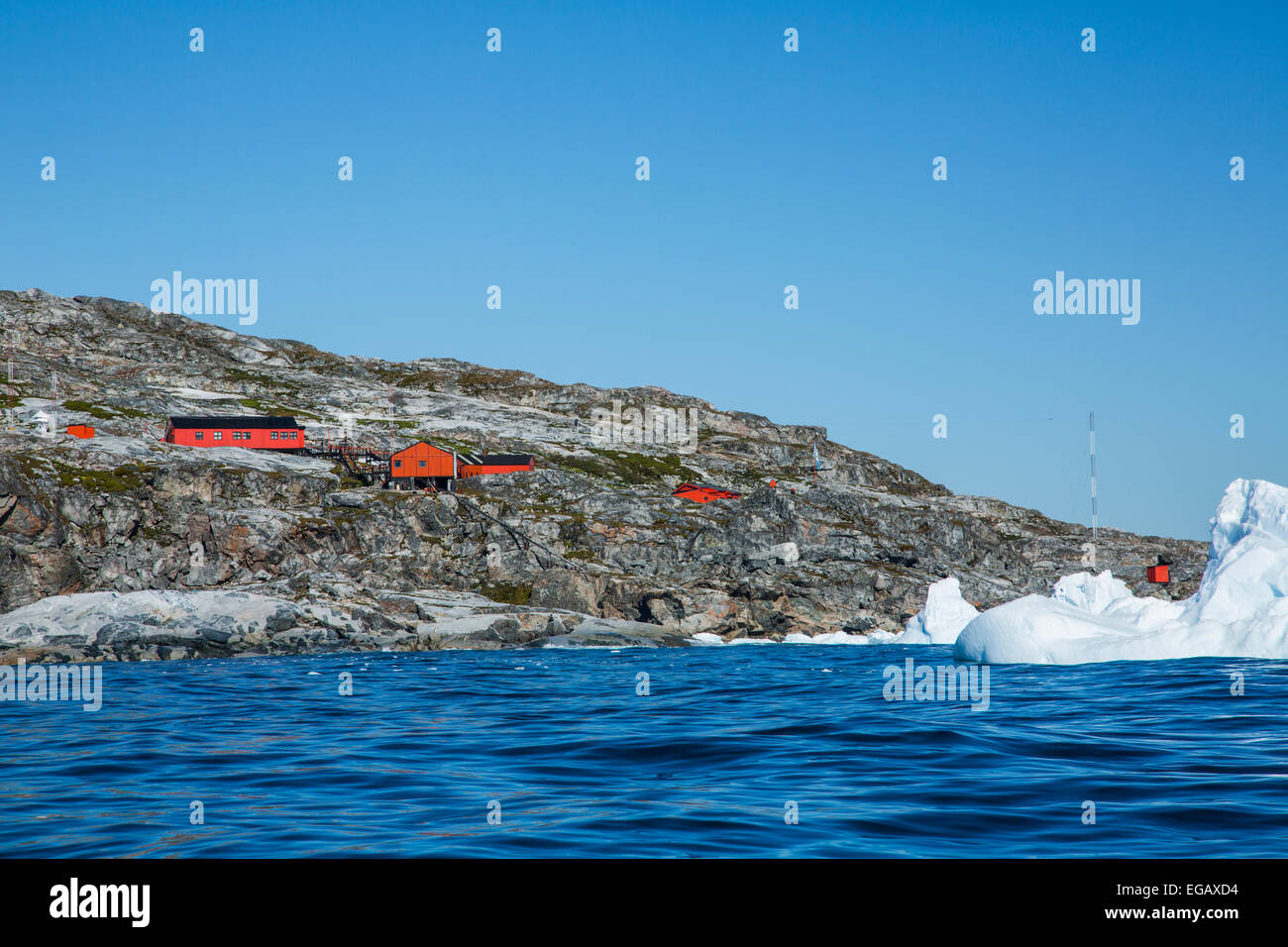 Primavera, base antarctique de l'Argentine et de la recherche scientifique de base, Cierva Cove, l'Antarctique Banque D'Images