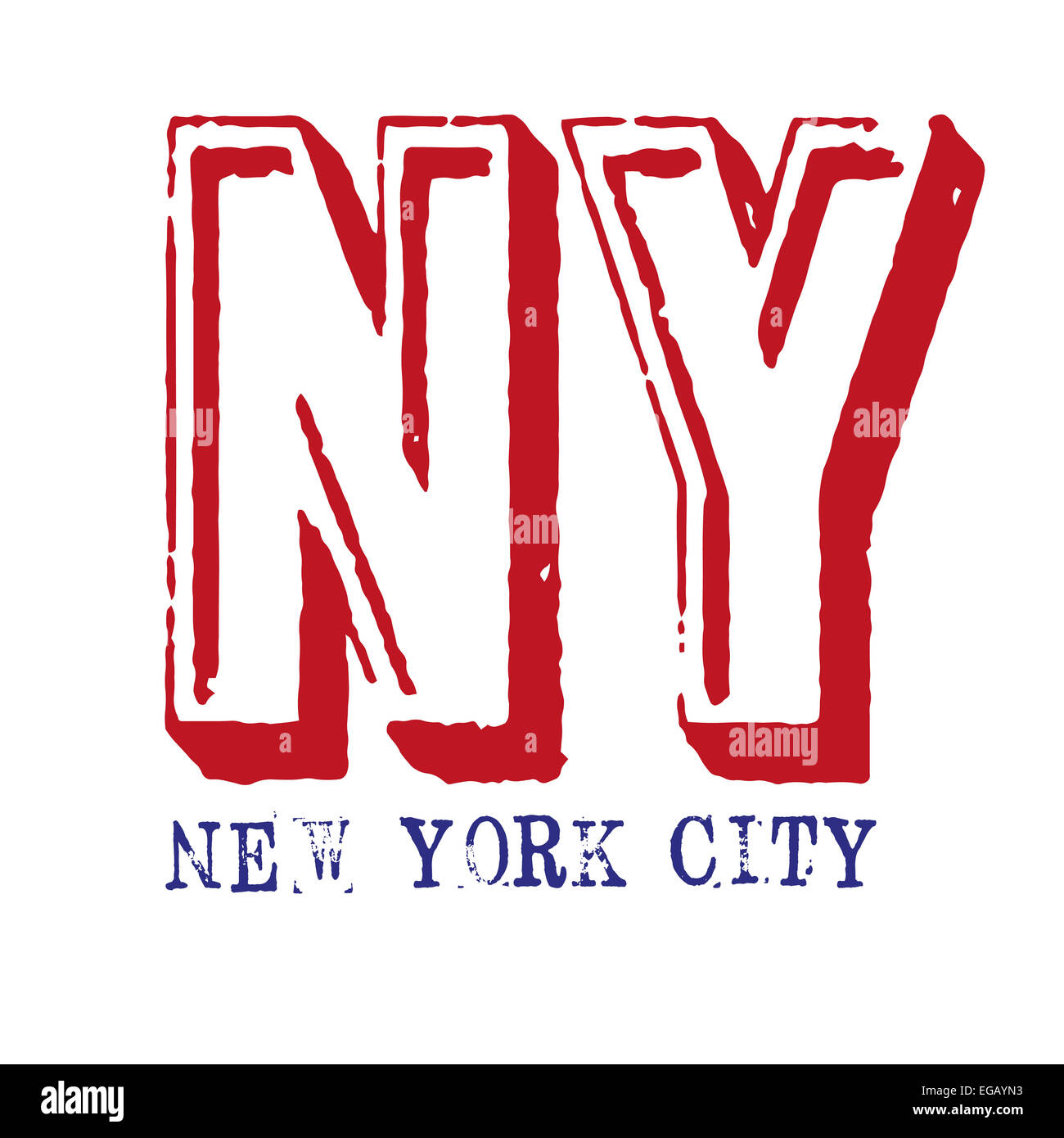 New York typographie, t-shirt graphics Banque D'Images