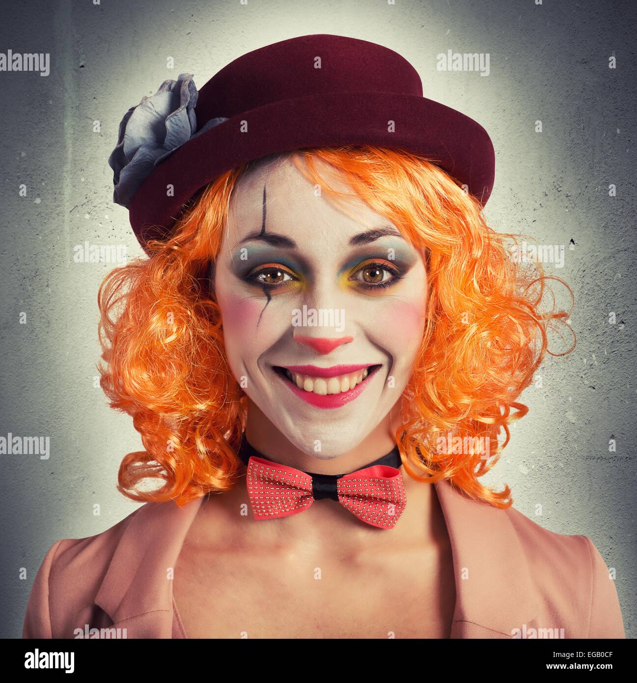 Sourire de clown Banque D'Images