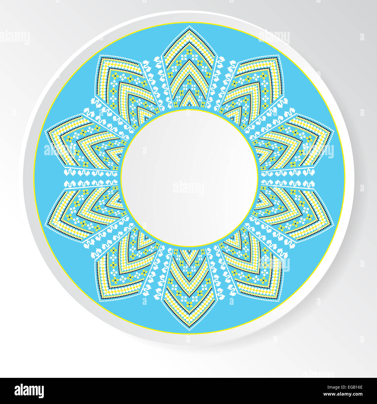 Ornement ethniques circulaire biélorusses. Vector illustration. À partir de la collection d'ornements Balto-slave Banque D'Images