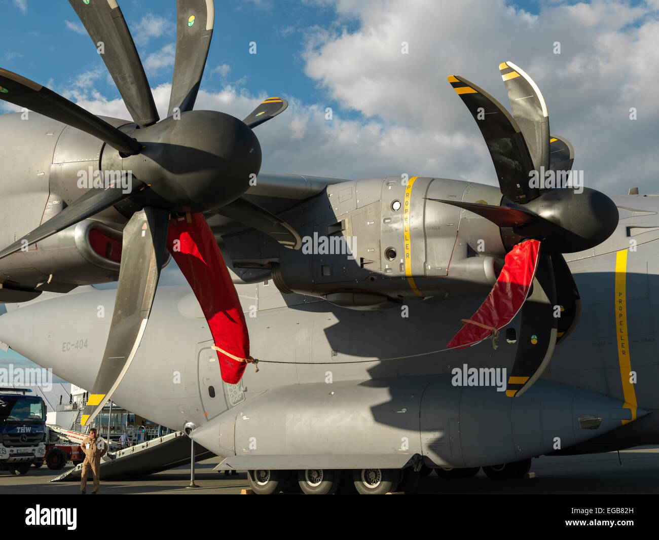 Airbus A400M transporteur militaire de moteurs d'avion. Hasselblad numérique haute résolution photo. Banque D'Images