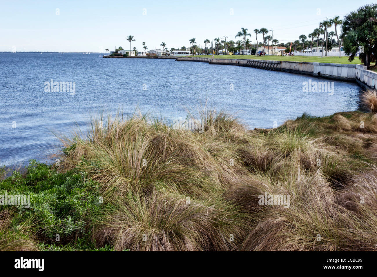 Jensen Beach Florida, Indian River Water Lagoon, front de mer, les visiteurs Voyage voyage tourisme touristique repère culturel, vacances Banque D'Images