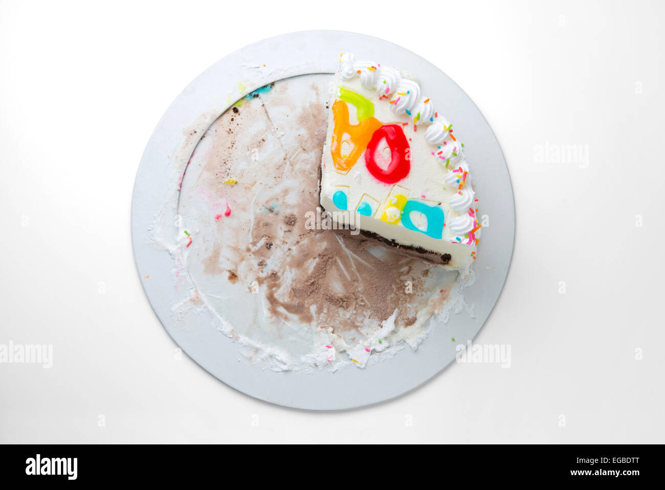Cake slice isolé sur fond blanc Banque D'Images